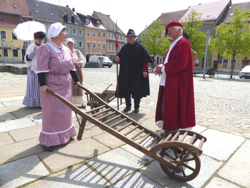 Wenn die Marktfrau mit dem Schreiber ...