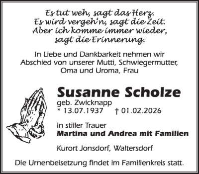 Familienanzeigen - Trauer