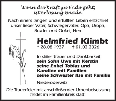Familienanzeigen - Trauer