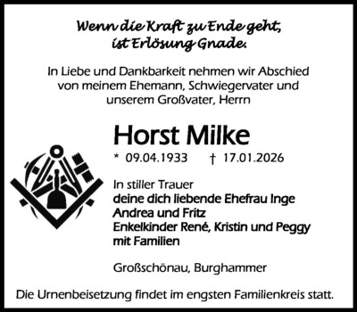 Familienanzeigen - Trauer
