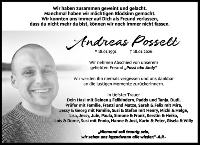 Familienanzeigen - Trauer