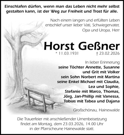 Familienanzeigen - Trauer