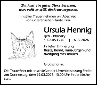 Familienanzeigen - Trauer