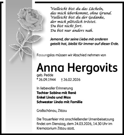 Familienanzeigen - Trauer