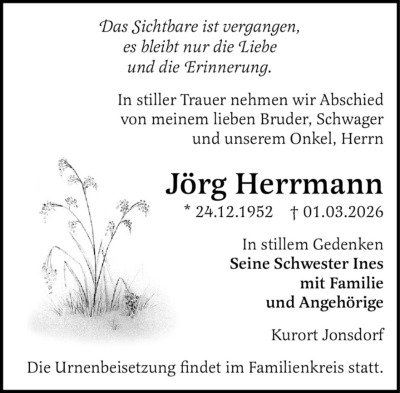 Familienanzeigen - Trauer