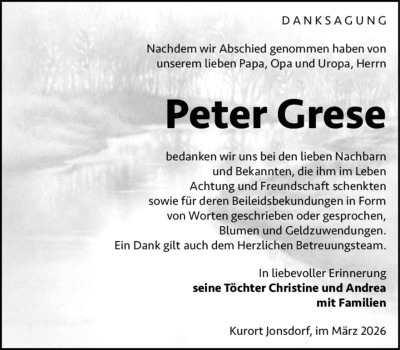 Familienanzeigen - Trauer