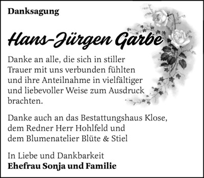 Familienanzeigen - Trauer