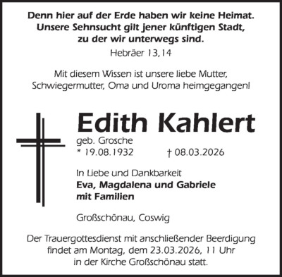 Familienanzeigen - Trauer