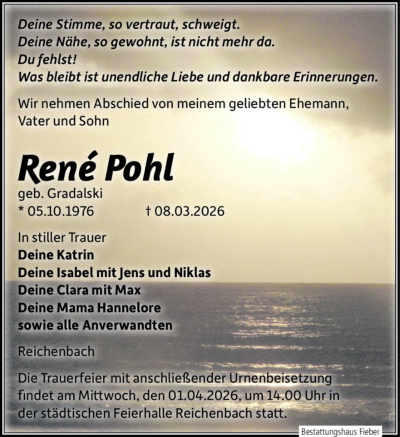 Familienanzeigen - Trauer