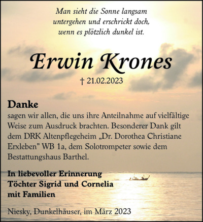 Familienanzeigen - Trauer