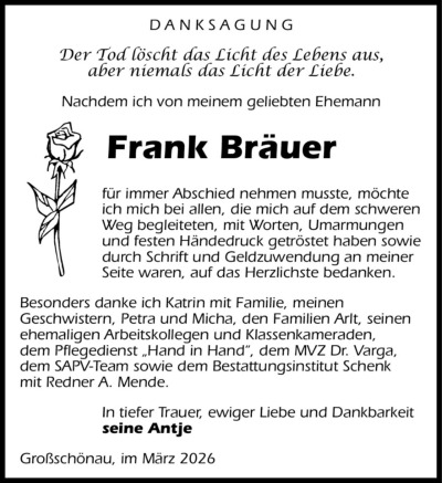 Familienanzeigen - Trauer
