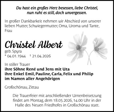 Familienanzeigen - Trauer
