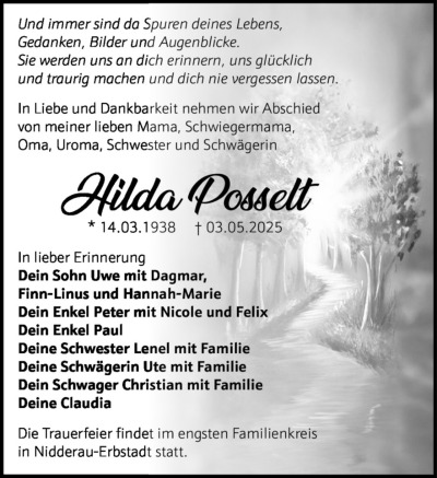 Familienanzeigen - Trauer