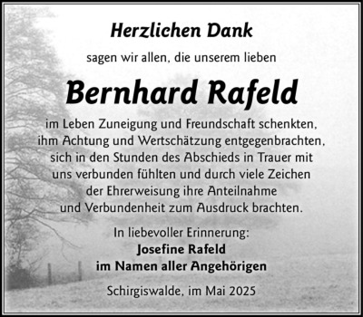 Familienanzeigen - Trauer