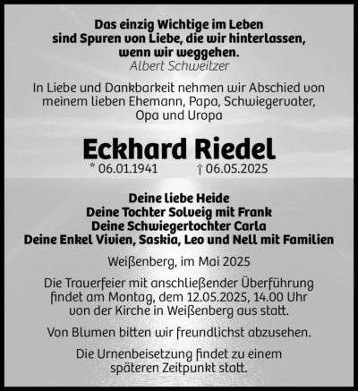 Familienanzeigen - Trauer