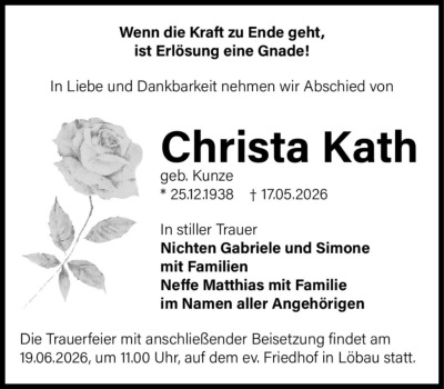 Familienanzeigen - Trauer
