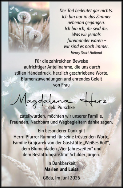 Familienanzeigen - Trauer