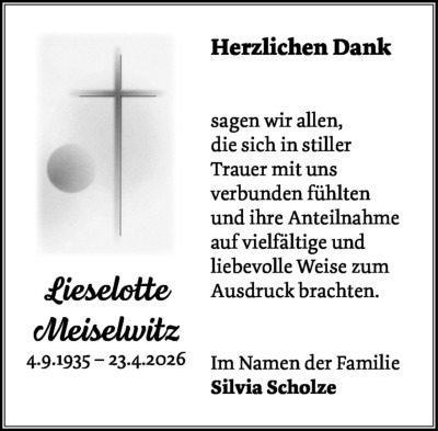 Familienanzeigen - Trauer