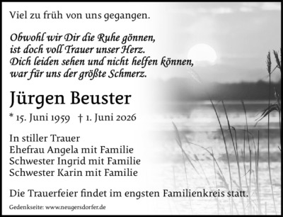 Familienanzeigen - Trauer