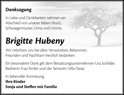 Familienanzeigen - Trauer