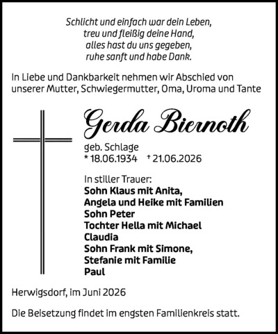 Familienanzeigen - Trauer