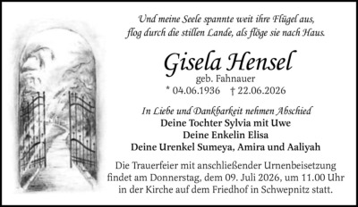 Familienanzeigen - Trauer