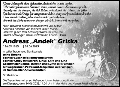Familienanzeigen - Trauer
