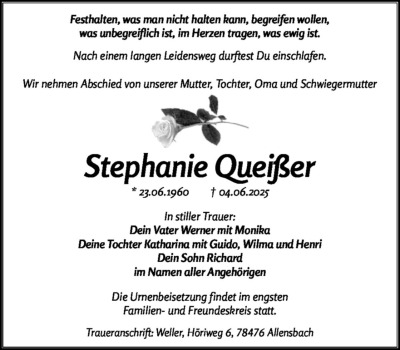 Familienanzeigen - Trauer