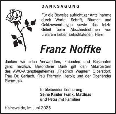 Familienanzeigen - Trauer