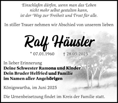 Familienanzeigen - Trauer
