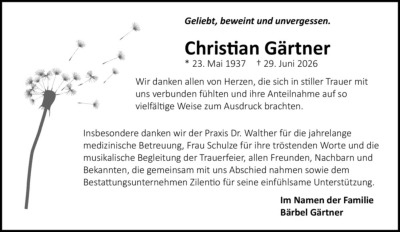 Familienanzeigen - Trauer