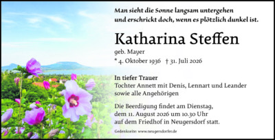 Familienanzeigen - Trauer