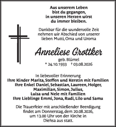Familienanzeigen - Trauer