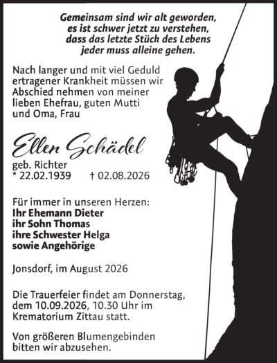 Familienanzeigen - Trauer