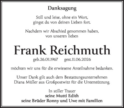 Familienanzeigen - Trauer