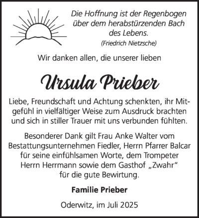 Familienanzeigen - Trauer