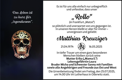 Familienanzeigen - Trauer