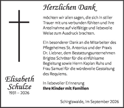 Familienanzeigen - Trauer