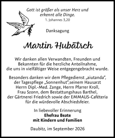 Familienanzeigen - Trauer
