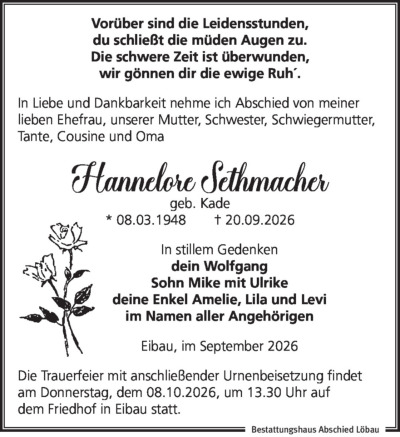 Familienanzeigen - Trauer