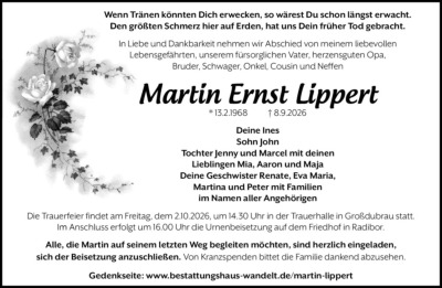 Familienanzeigen - Trauer