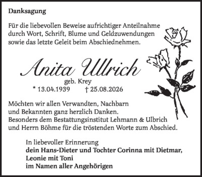 Familienanzeigen - Trauer