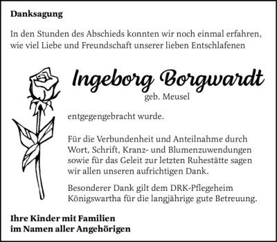 Familienanzeigen - Trauer