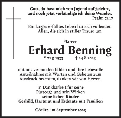 Familienanzeigen - Trauer