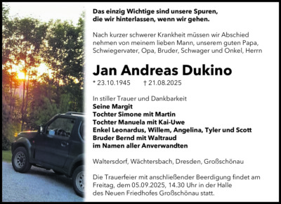 Familienanzeigen - Trauer