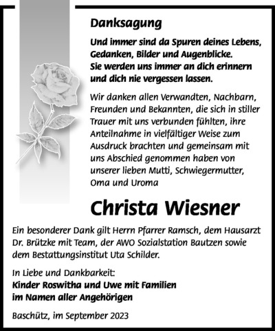 Familienanzeigen - Trauer