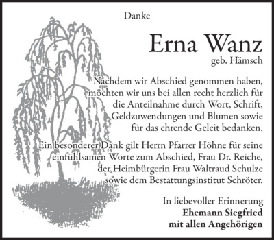 Familienanzeigen - Trauer
