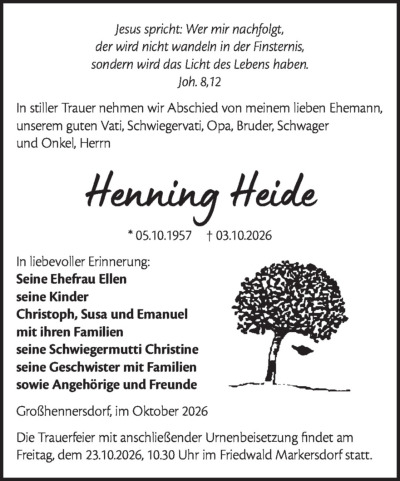 Familienanzeigen - Trauer