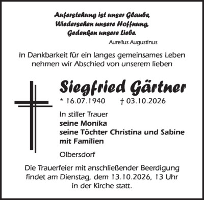 Familienanzeigen - Trauer