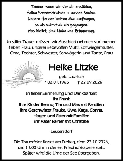 Familienanzeigen - Trauer